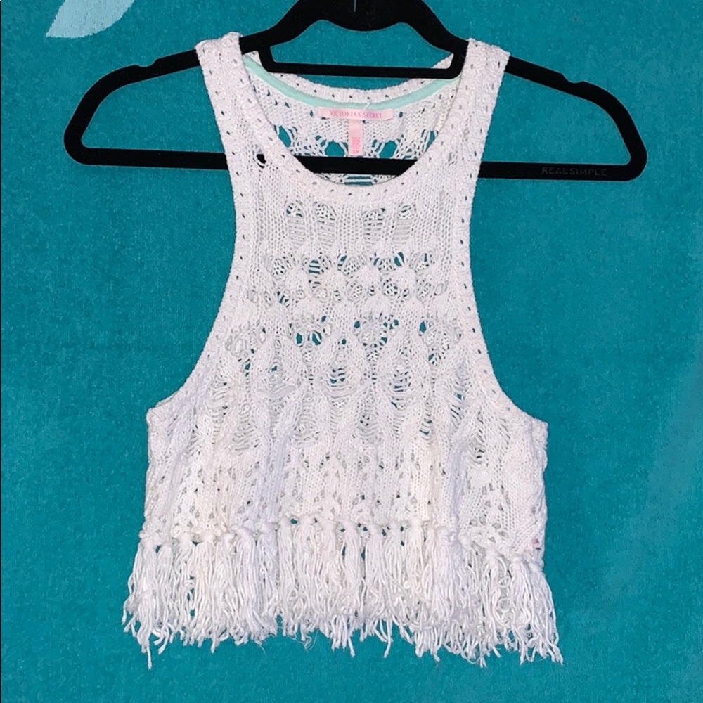 Victoria’s Secret White Crochet Top